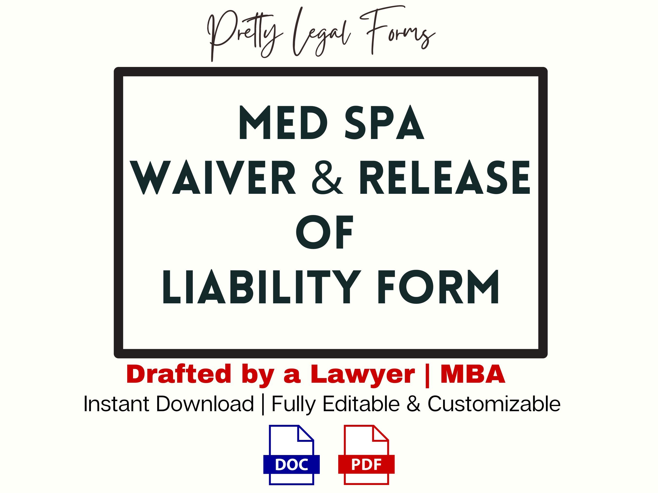 Med Spa Waiver and Release of Liability Medical Spa Client Waiver Form