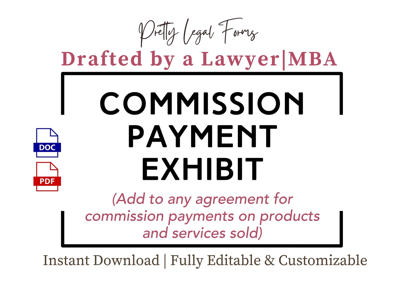 Example Contract Exhibit Short Commission Agreement Exhibit, Employee Commission Contract Template ...