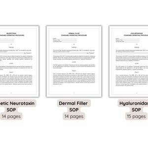 Medical Spa SOP Bundle Med Spa Protocols Aesthetic Injectable Policies and Procedures for Cosmetic Injectors NP Botox Filler Microneedling image 4