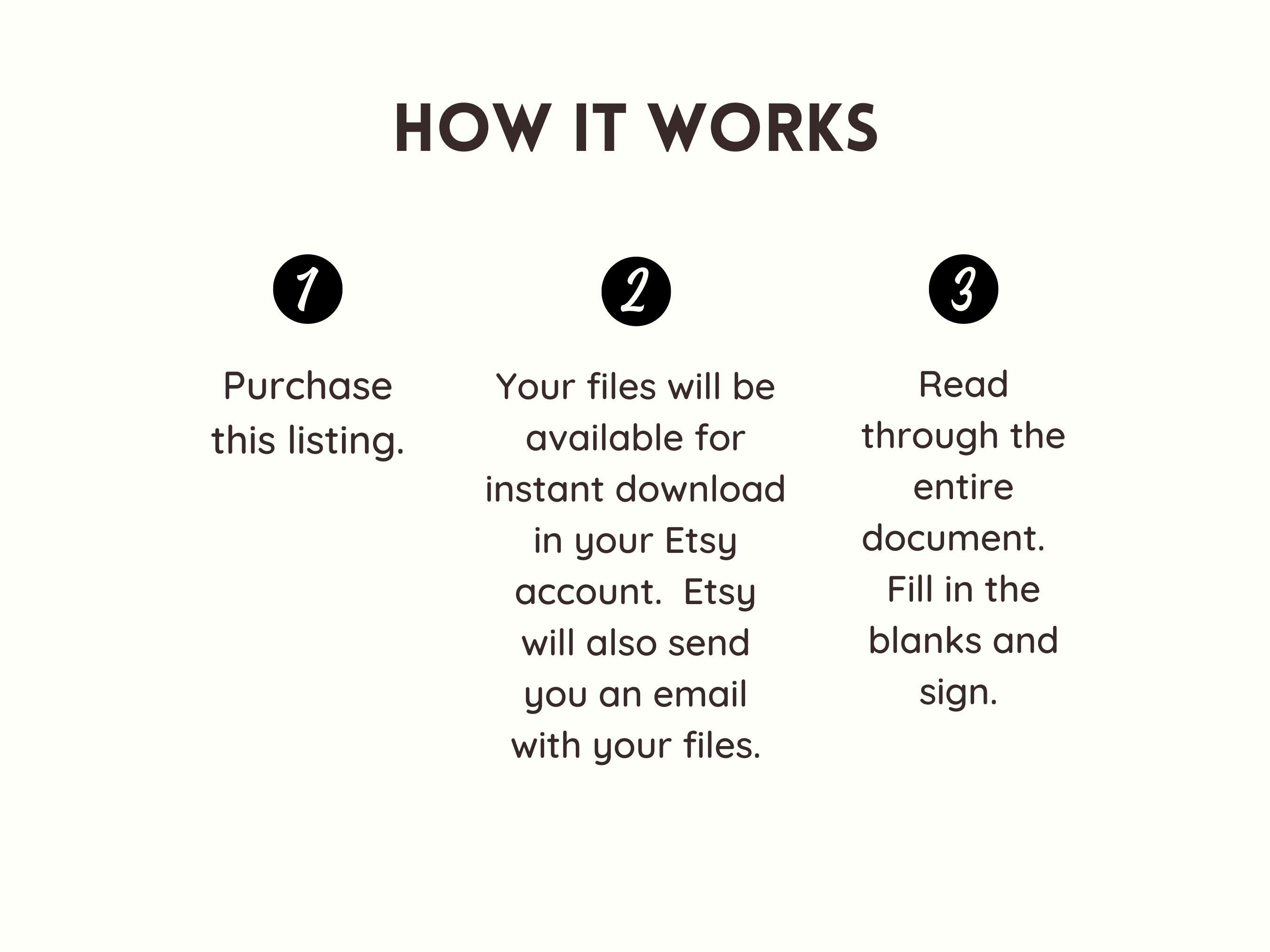 Etsy Seller Refund Policy Template, Etsy Shop Return Policy Form