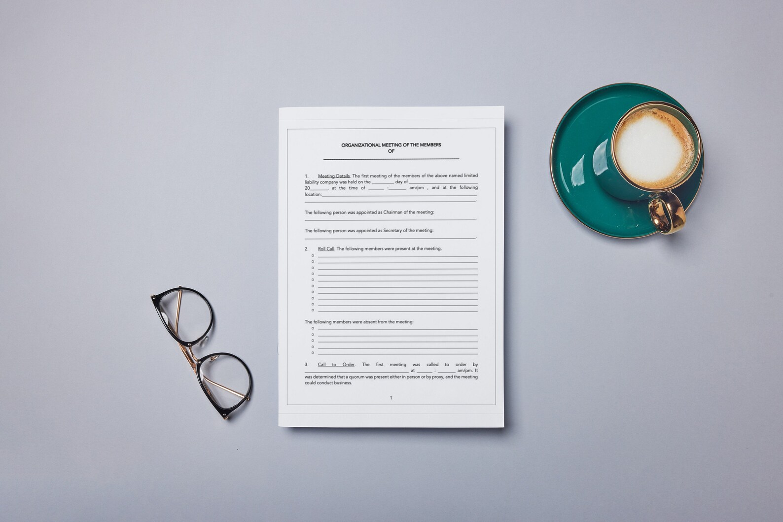 LLC Organizational Meeting Minutes Template, Limited Liability Company ...