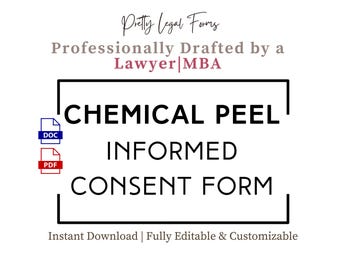 Chemische Peeling-Einverständniserklärung Kosmetikerin Gesichtseinverständniserklärung Vorlage Chemische Peeling-Beratung Medizinische Spa-Vorlage Kosmetikerin Aufnahme