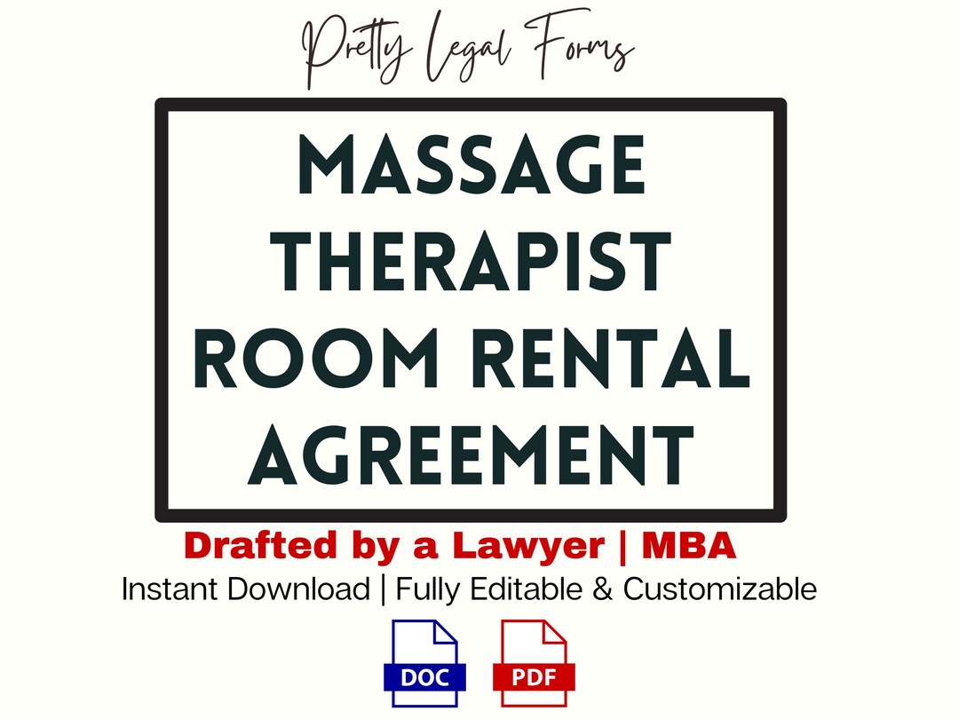 Massage Therapist Contract Template Massage Therapist Room Rental