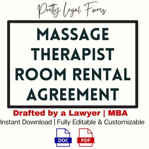 Modelo de contrato de terapeuta de masajes Contrato de alquiler de sala de terapeuta de masajes Contrato de alquiler de masajista Contrato de alquiler de spa para terapia de masajes