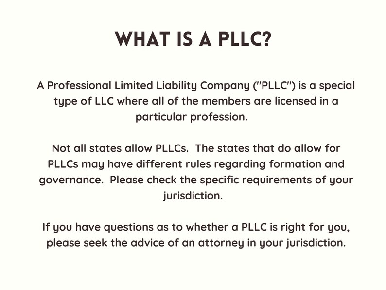 PLLC Operating Agreement Editable Template Professional Limited PLLC Operating Agreement Editable Template Professional Limited