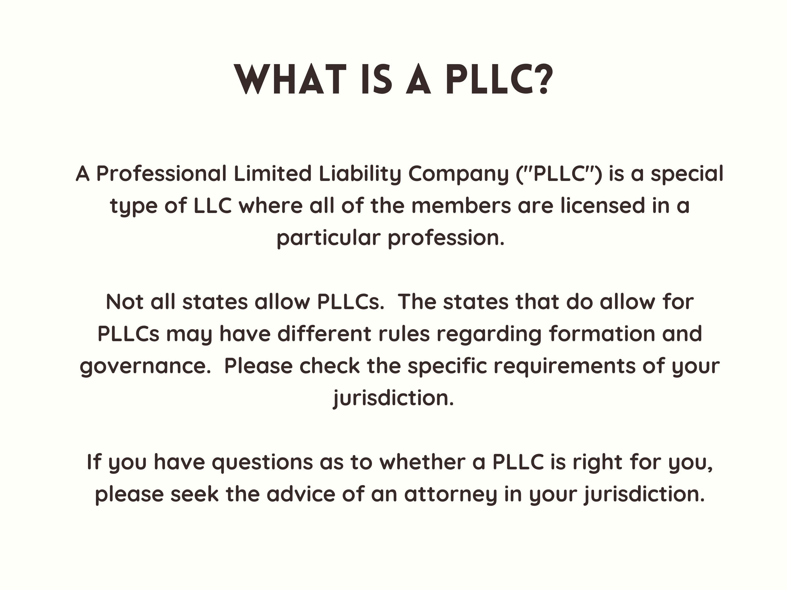 PLLC Operating Agreement Editable Template Professional Limited PLLC Operating Agreement Editable Template Professional Limited