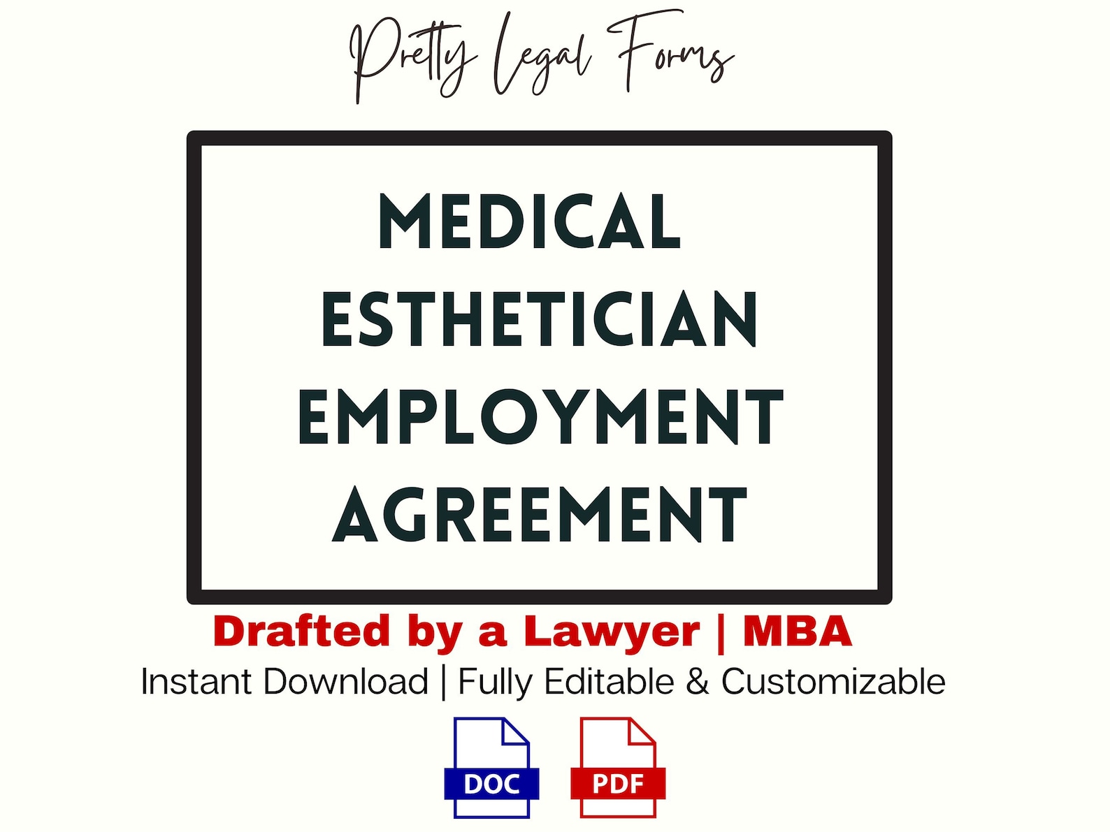 Medical Esthetician Employment Agreement Contract Template Aesthetician