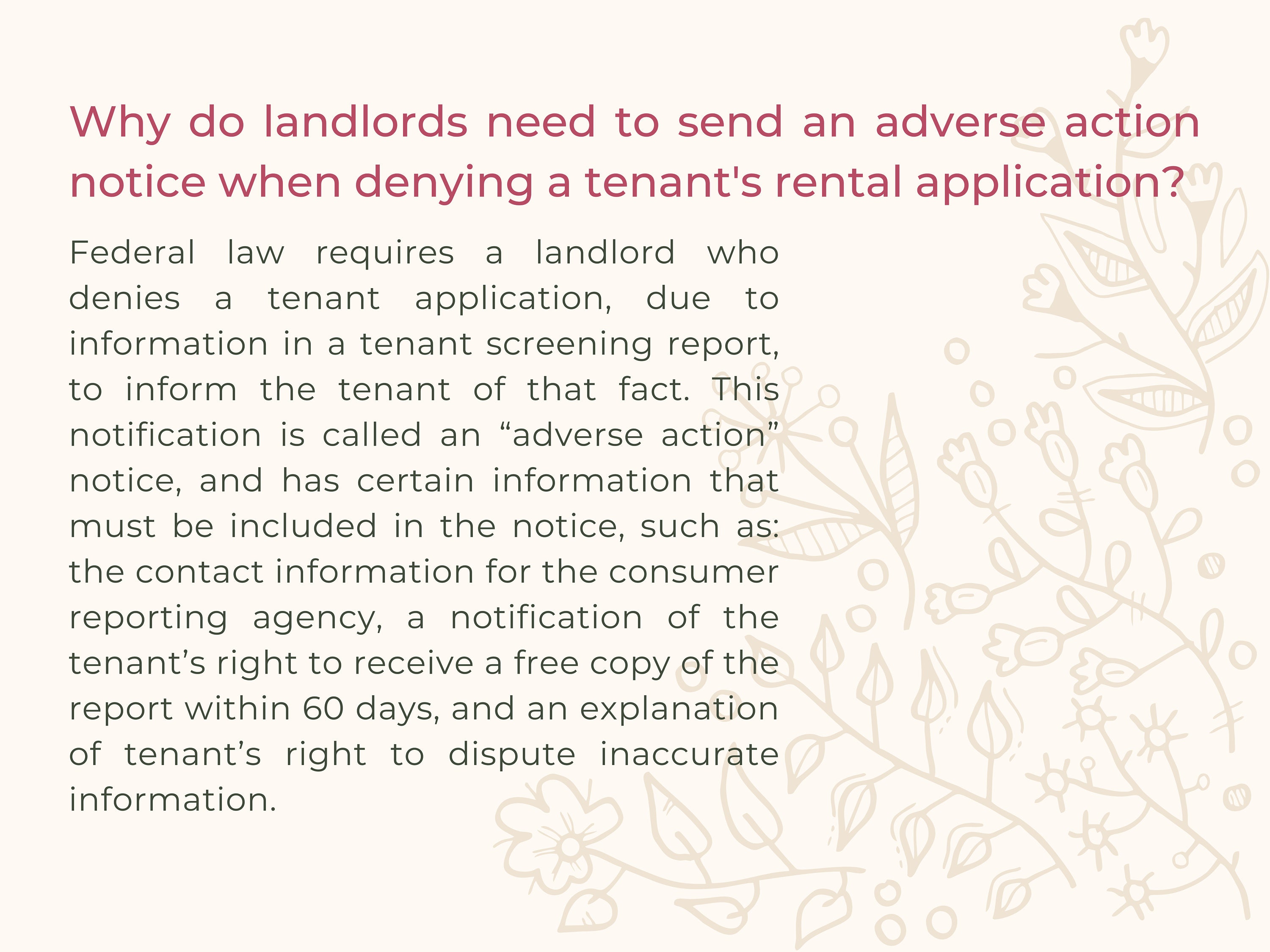 Tenant Rejection Letter, Tenant Denial Notice for Lease Application ...