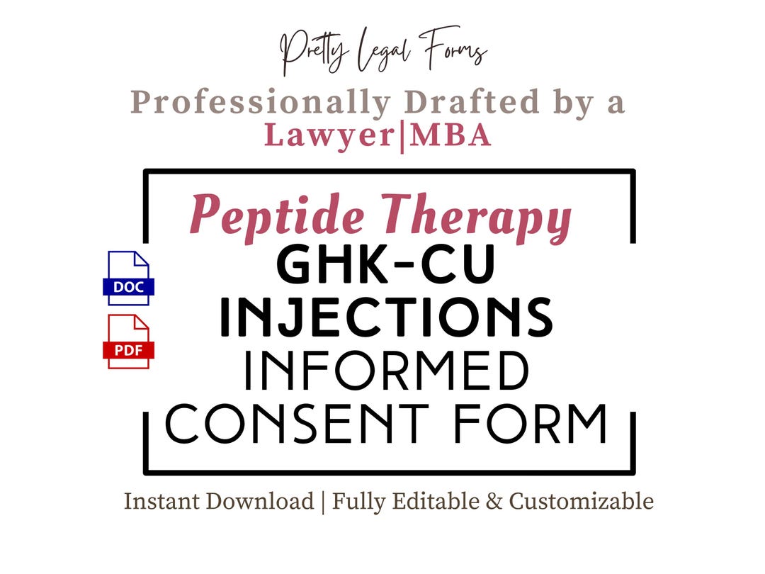 Ghk-cu Injection Informed Consent Template Peptide Therapy Consent Form ...