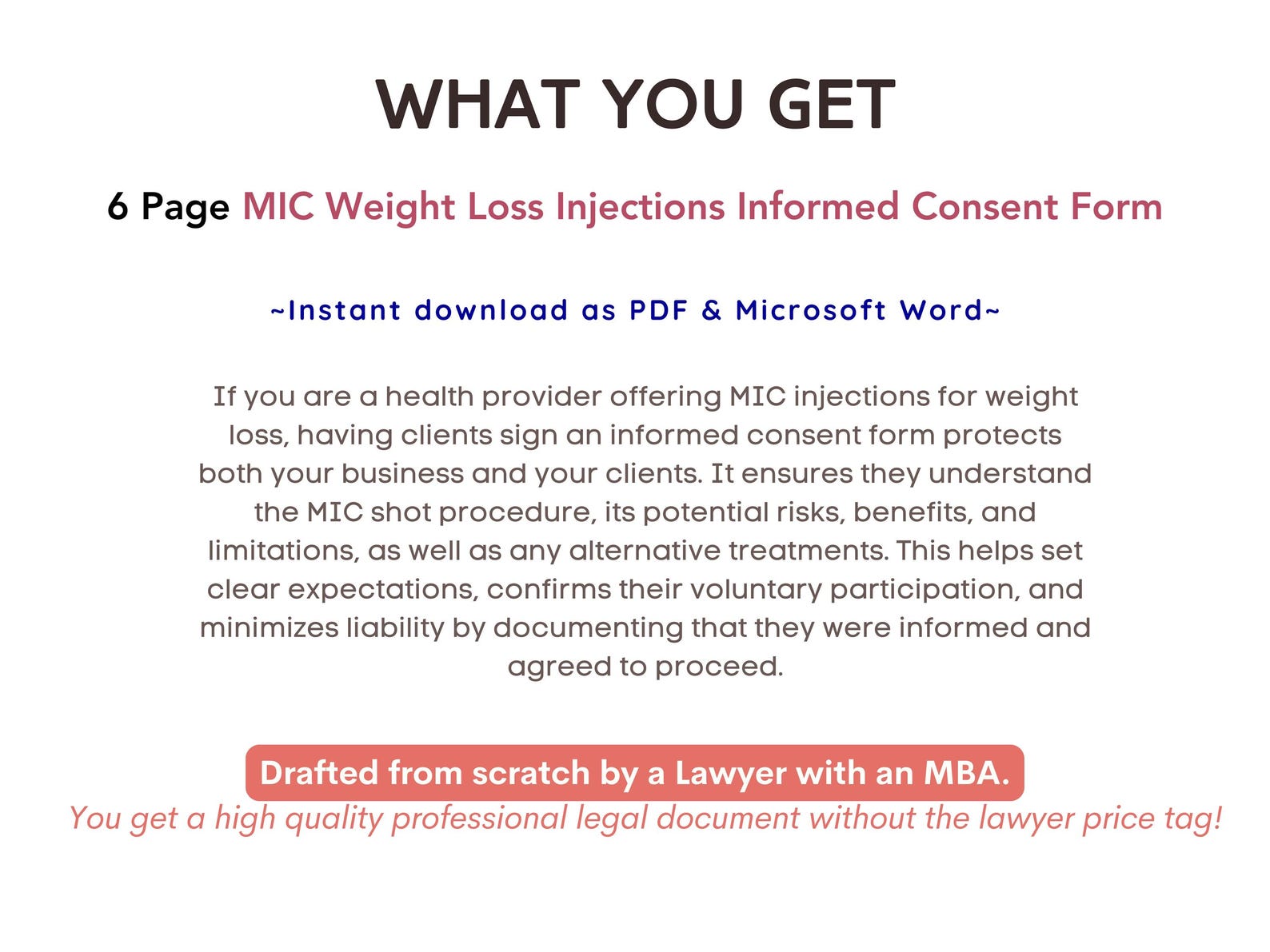 Mic Correction Form.pdf MIC Weight Loss Injections Consent Form MIC Shot Informed Consent ...