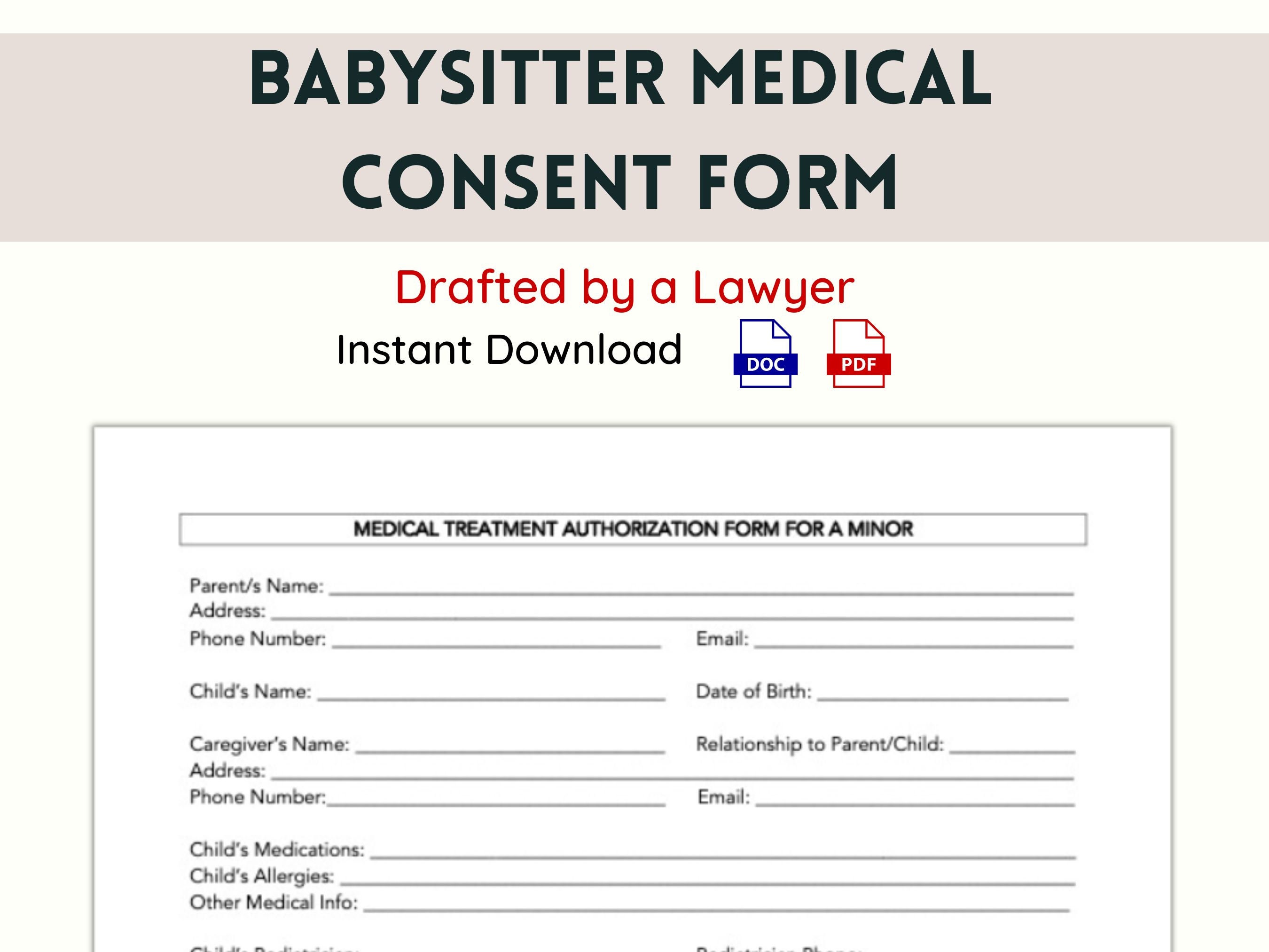 Babysitter Medical Consent Form For Minor Child Nanny Medical Consent babysitter-medical-consent-form-for-minor-child-nanny-medical-consent