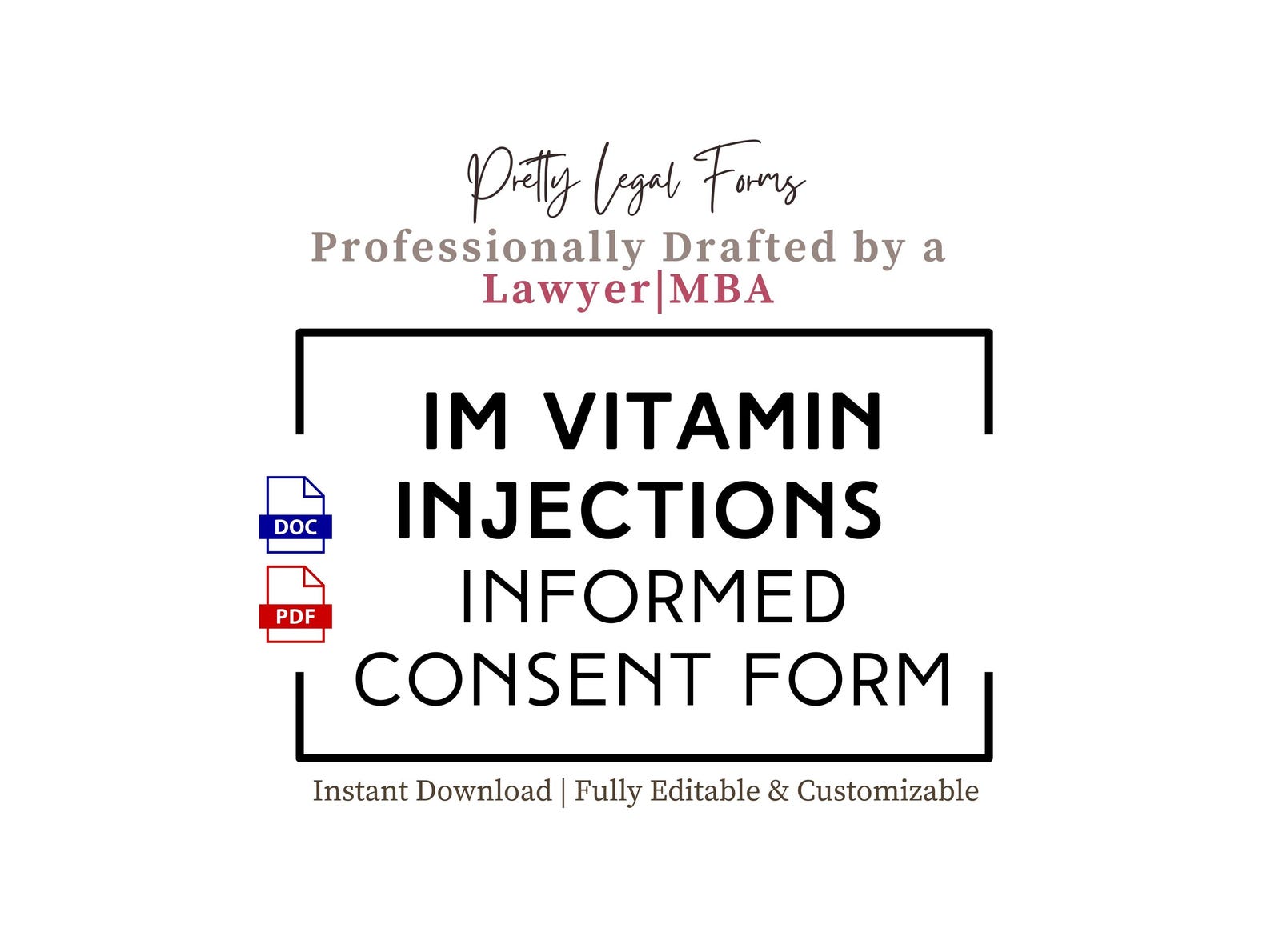 IM Vitamin Injections Informed Consent Form Template (B-12, B-complex ...