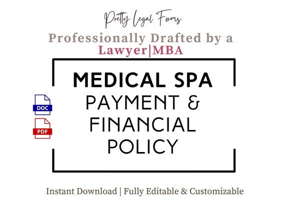 Medical Spa Financial Payment Policy Template (PDF & Word)