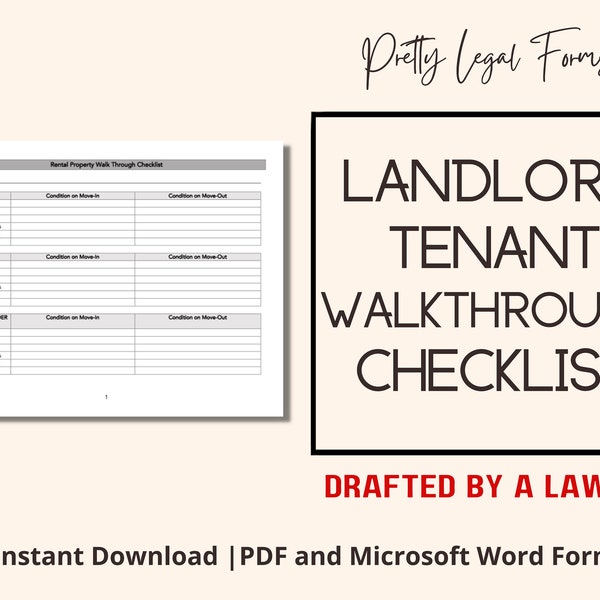 Walkthrough Checklist Rental Etsy Walkthrough Checklist Rental Etsy