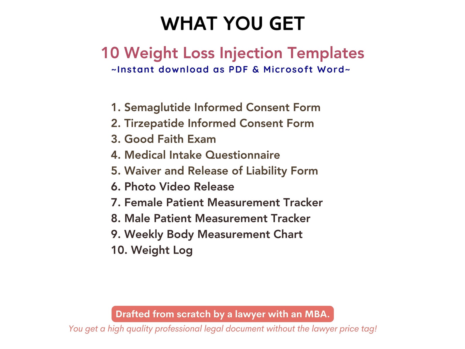 Weight Loss Injections Forms Bundle Semaglutide Templates Fat Loss ...