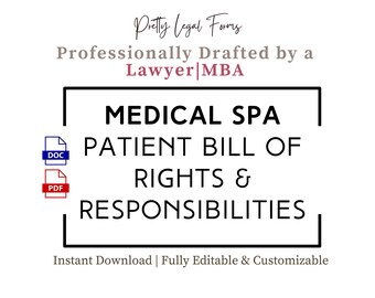 Med Spa Patient Bill of Rights Template (PDF & Word)