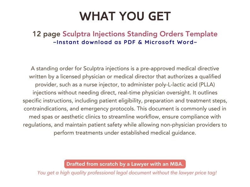 Sculptra Standing Order Template Sculptra Injection Protocol Medical ...