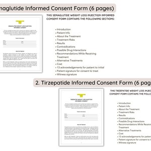 Weight Loss Injections Forms Bundle Semaglutide Templates Fat Loss ...