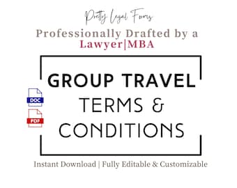 Vorlage für die Allgemeinen Geschäftsbedingungen für Gruppenreisen (PDF & Word)