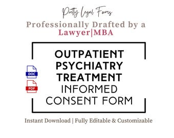 Psychiatrie-Einverständniserklärung Ambulante Psychiatrie-Behandlung Einverständniserklärung für psychische Gesundheit von Patienten