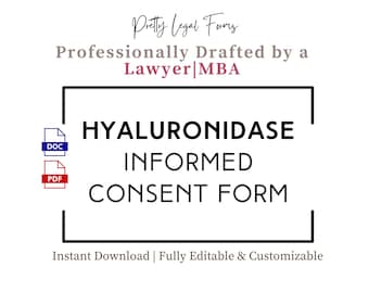 Einverständniserklärung zur Hyaluronidase-Behandlung, HA-Filler-Rückgängigmachung (PDF & Word)