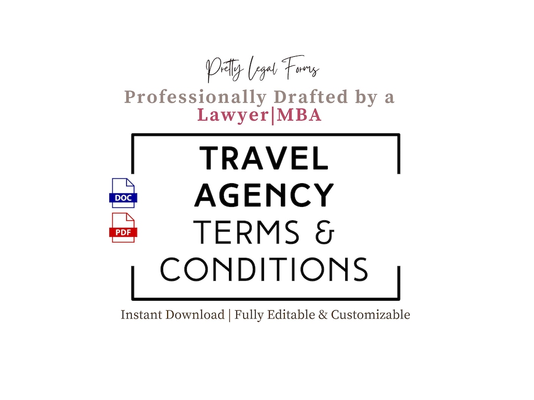 Travel Agency Terms and Conditions Template Travel Advisor Client