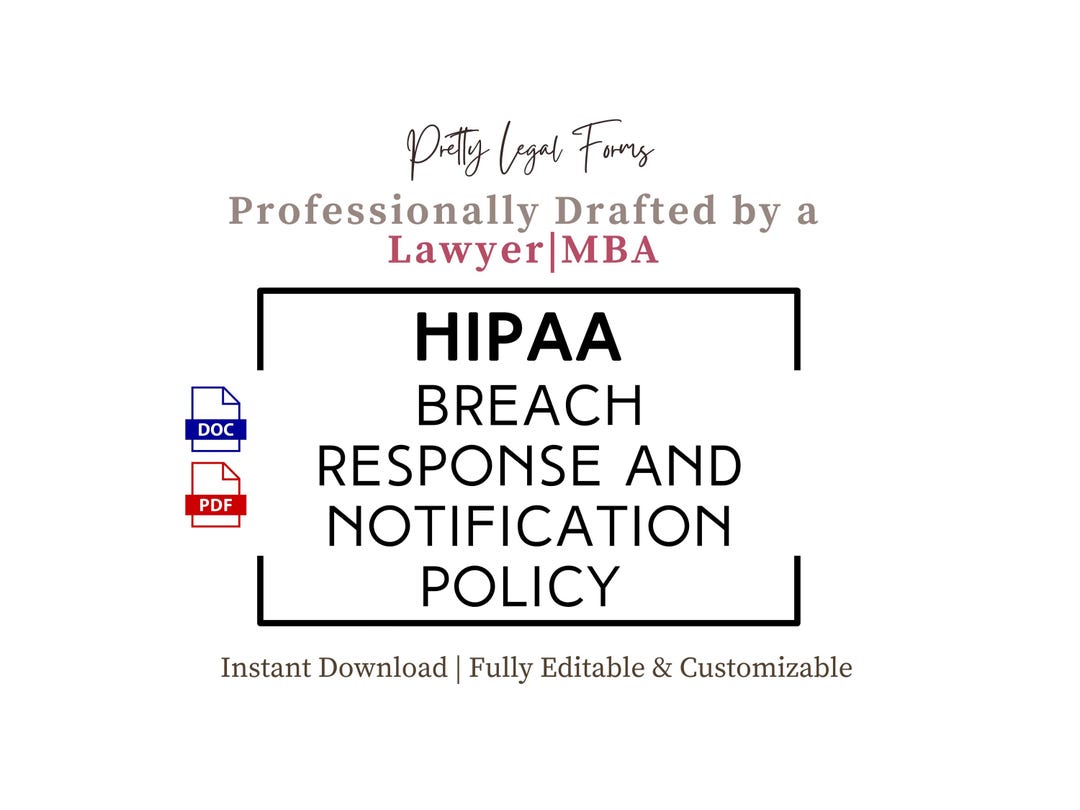 Noification Policy Examples HIPAA Breach Response and Notification Policy Template, HIPAA Policies ...