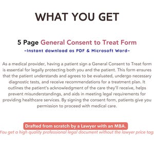 General Consent to Treat Form Internal Medical Practice Informed ...
