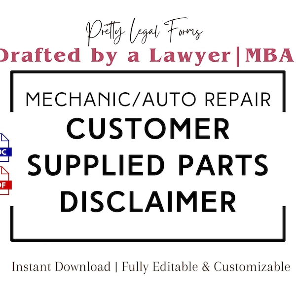 Auto Repair Estimate Template Etsy Auto Repair Estimate Template Etsy