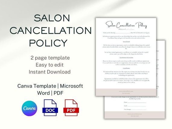 Cancellation Policy | Hair Salon - Mt. Sinai | Salon East Salon & Spa