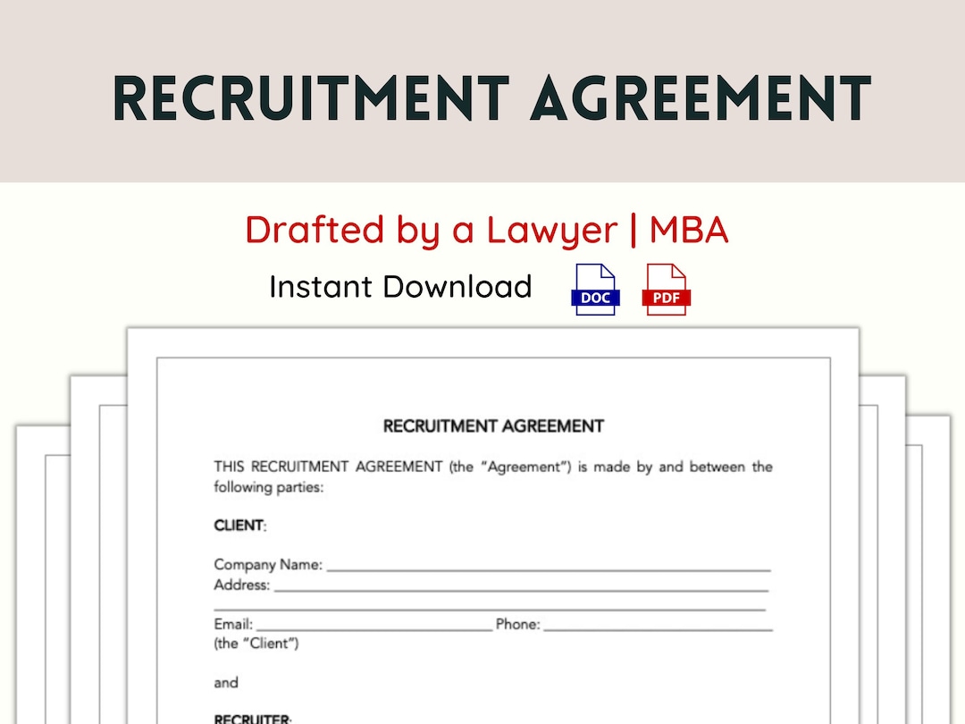 Recruitment Agreement Contract Template, Employment Recruiter Contract Recruitment Agreement Contract Template, Employment Recruiter Contract