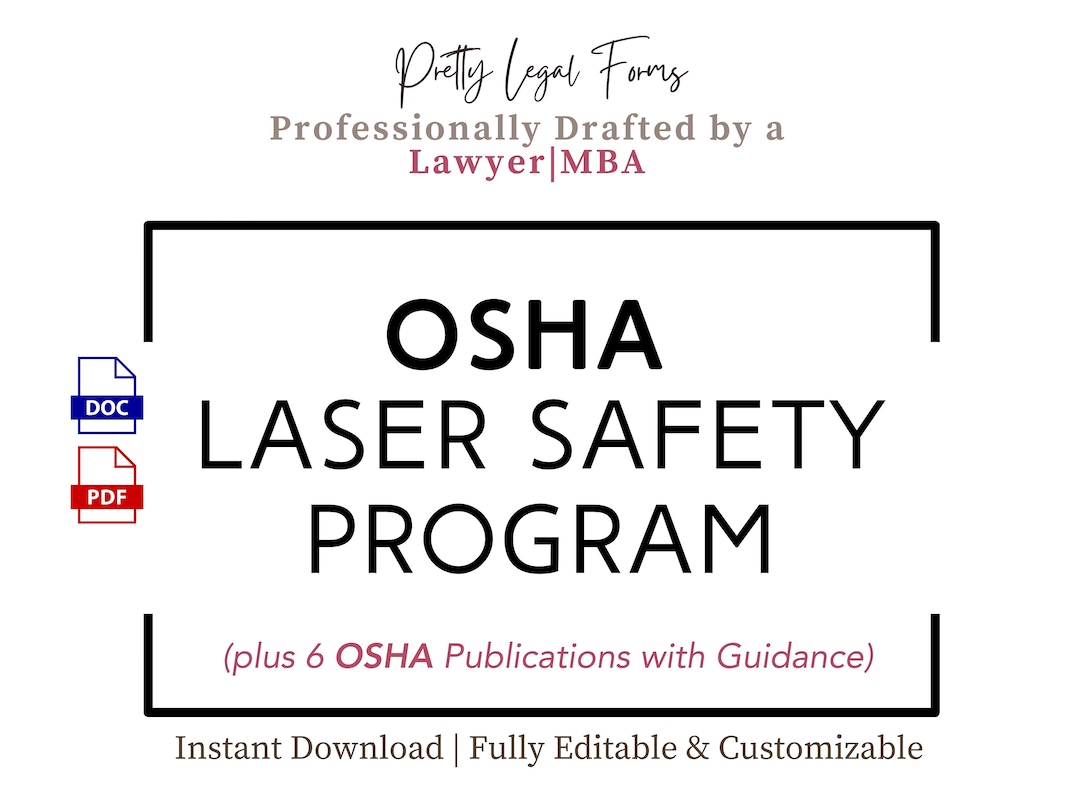 Laser Safety Program Template OSHA Compliance Medical Spa Safety Policy Laser Safety Program Template OSHA Compliance Medical Spa Safety Policy