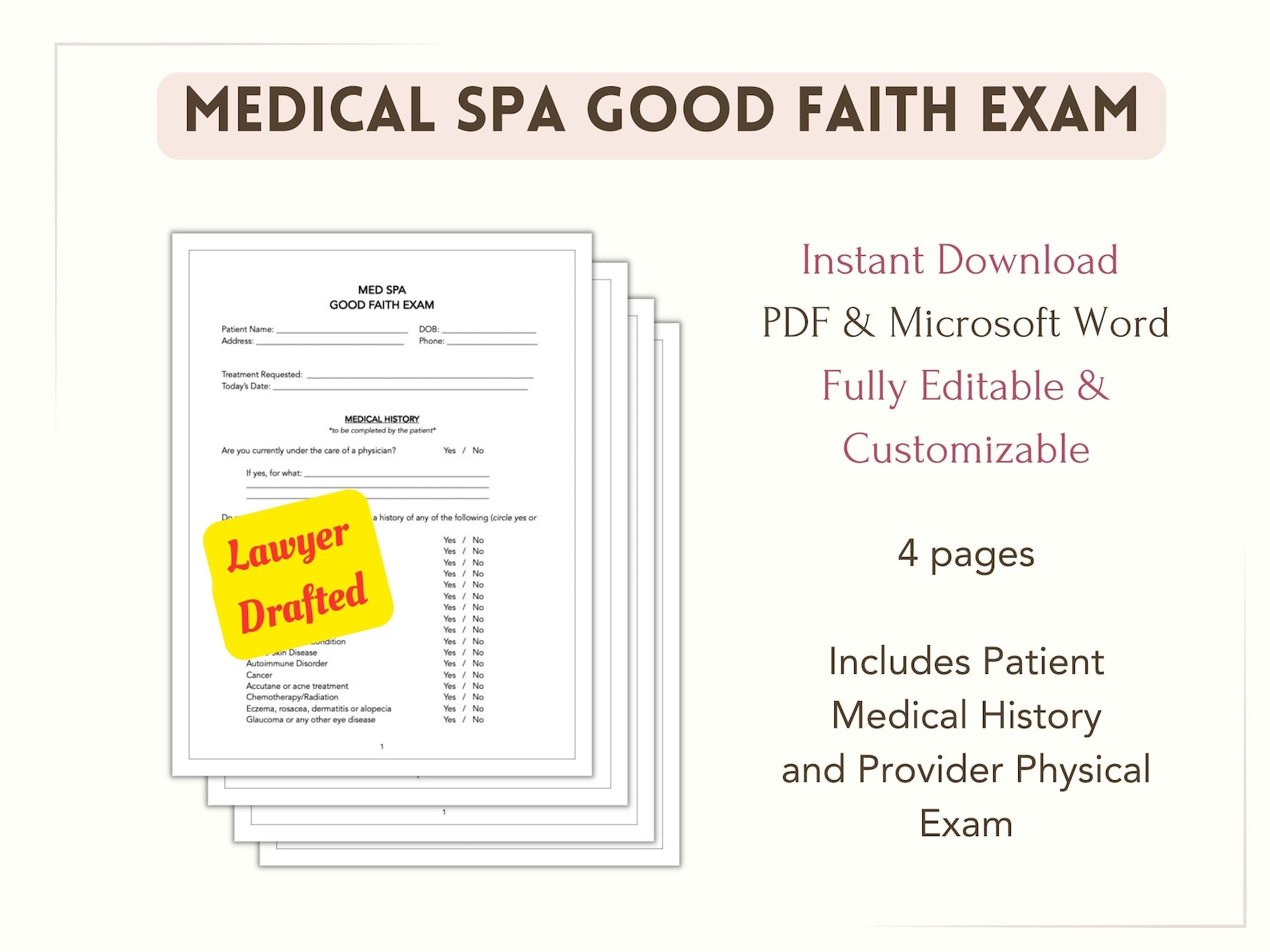 Image 4 for Good Faith Exam Template