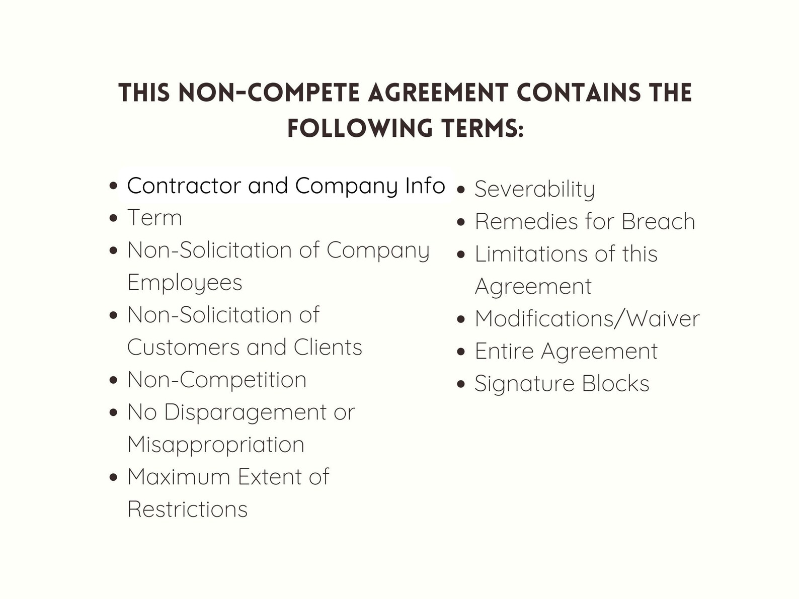 Image 4 for Subcontractor Non Compete Agreement Template
