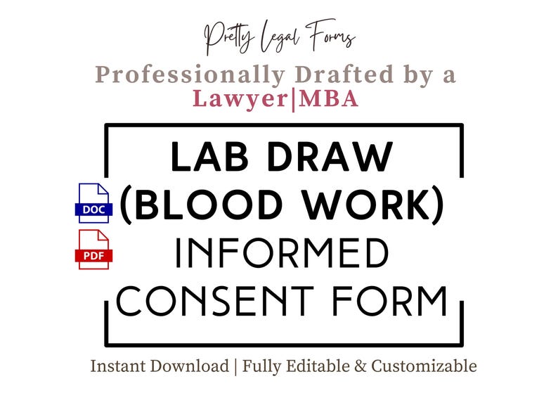 Blood Consent Form.pdf Lab Draw Consent Form Blood Work Informed Consent Template Blood Draw ...