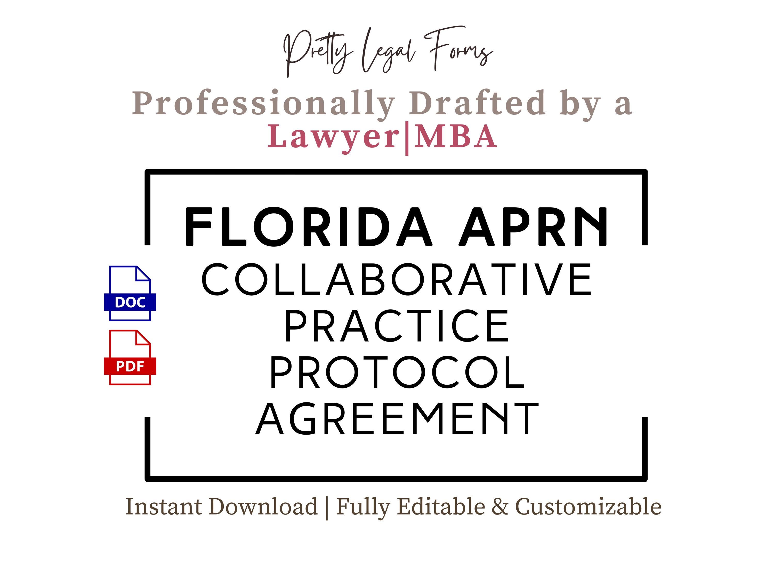 Aprn Protocol Example Florida APRN Collaborative Practice Agreement FL Collaborative Protocol ...
