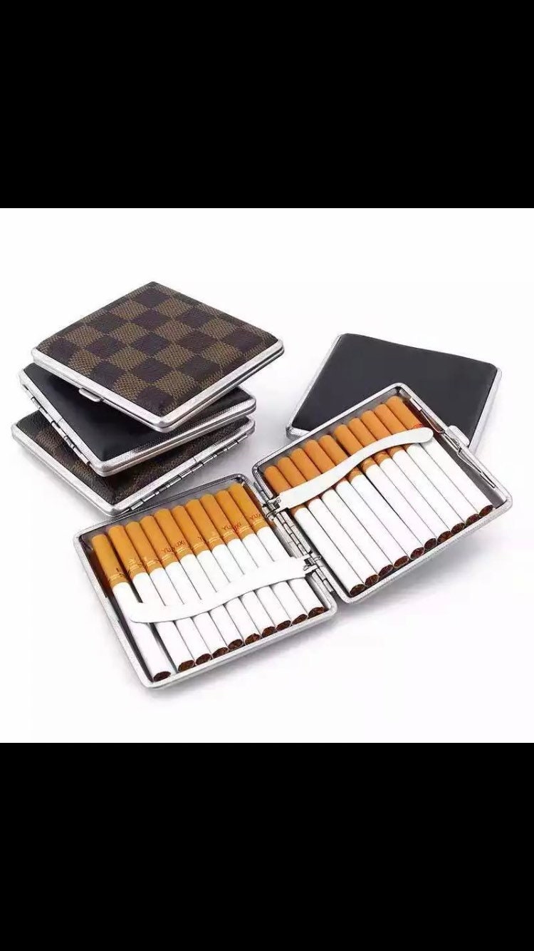 Brown Check Cigarette Card Case