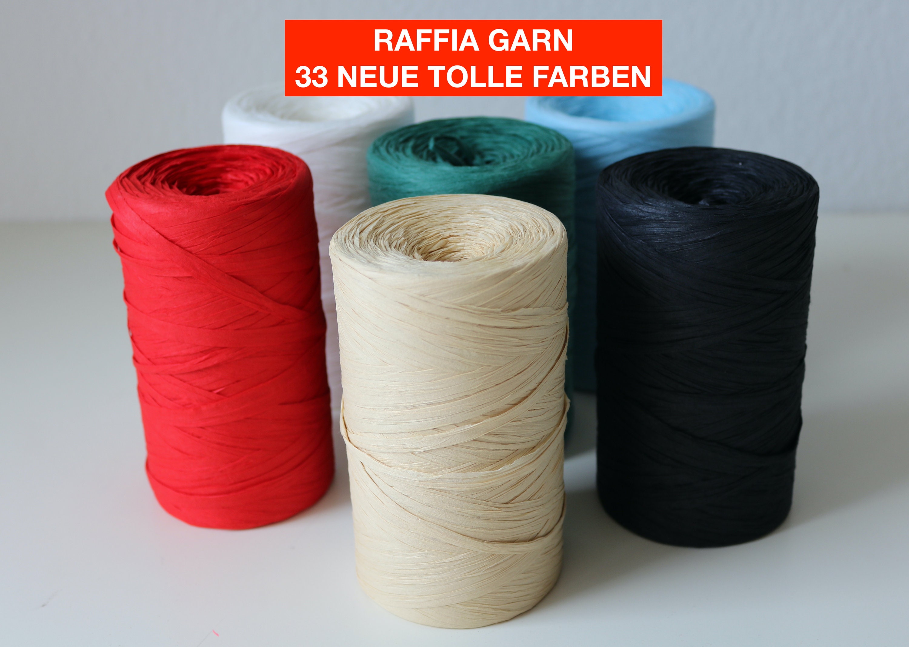 RED Raffia Ribbon Wraphia Brand Synthetic Matte Ribbon by the