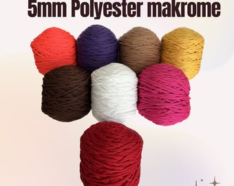 5mm Polyester-Makramee Garn/ Polypropylen-Makramee-Schnur / Polyester-Taschenschnur / Polyester-Häkelgarn / Häkelgarn !Begrenzte Anzahl!!!