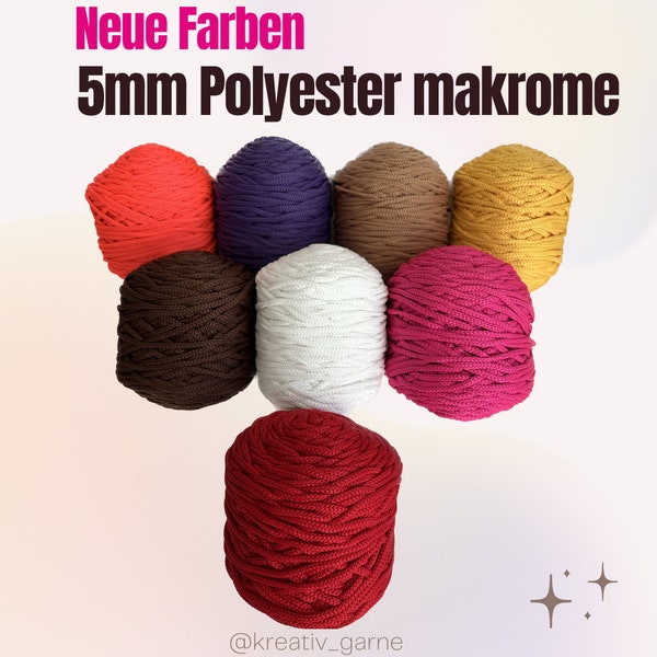 5mm Polyester Macrame Yarn/Polypropylene Macrame Cord/Polyester Bag Cord/Polyester Crochet Yarn/Crochet Yarn !Limited quantity!!!