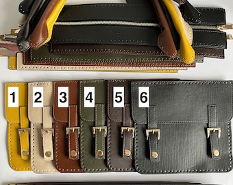 Zipper Closer for Crochet Bags, Genuine Leather Zip Detail for Shopper ...