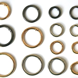 Carabiner ring 1A quality Various sizes Gold Silver Black Keychain Shipping from Germany Europe-wide! Fast shipping!