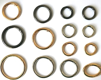 Karabiner Ring 1A Qualität Verschiedene Grössen Gold Silber Schwarz Schlüsselanhänger Versand aus Deutschland Europaweit!Schneller Versand!