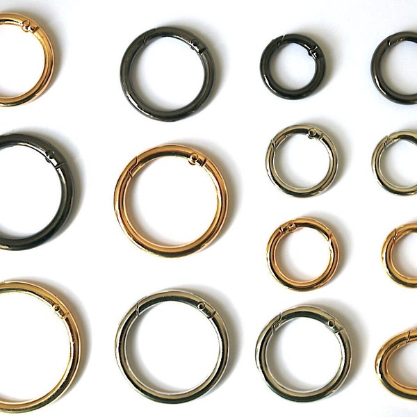 Karabiner Ring 1A Qualität Verschiedene Grössen Gold Silber Schwarz Schlüsselanhänger Versand aus Deutschland Europaweit!Schneller Versand!