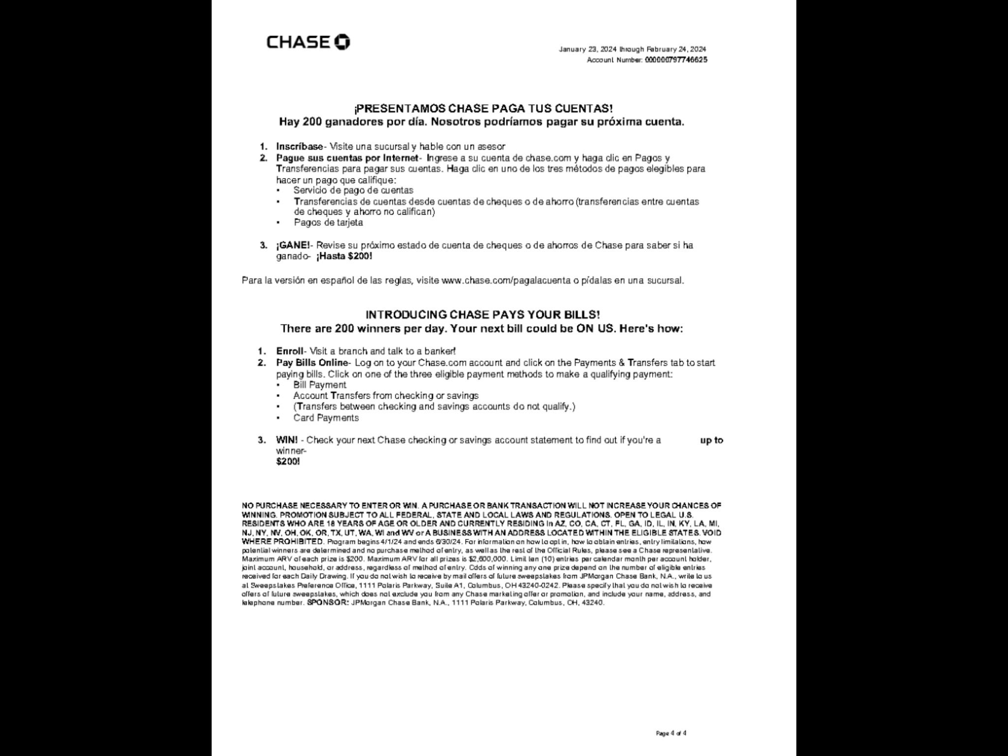 Novelty Bank Statements Chase Style 1 Etsy