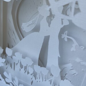 Wedding Couple Pop-up Lightbox SVG Template, Love Papercut Light Box ...