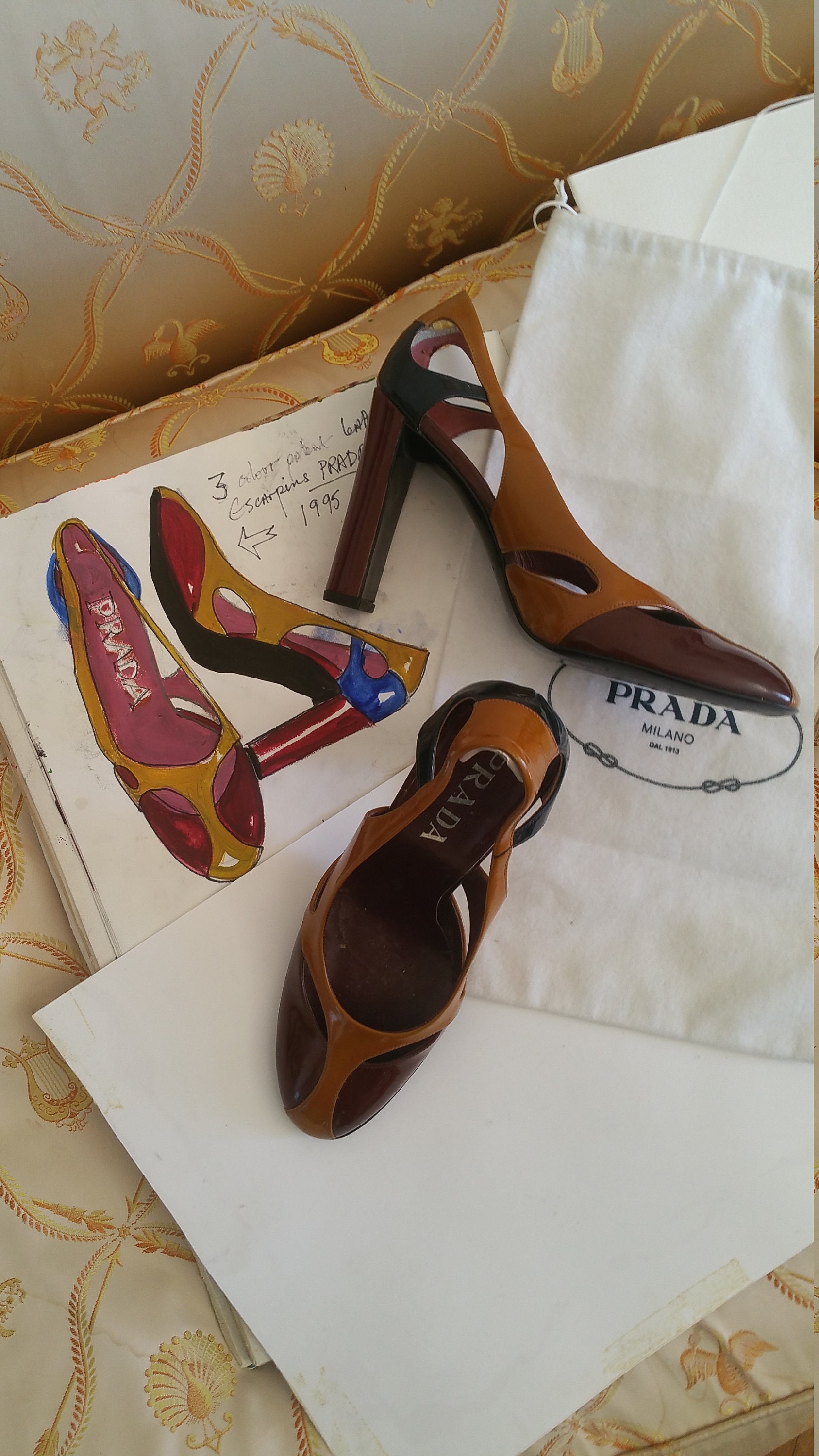 Prada, Shoes, Prada Tstrap Red Bottom Heels 35