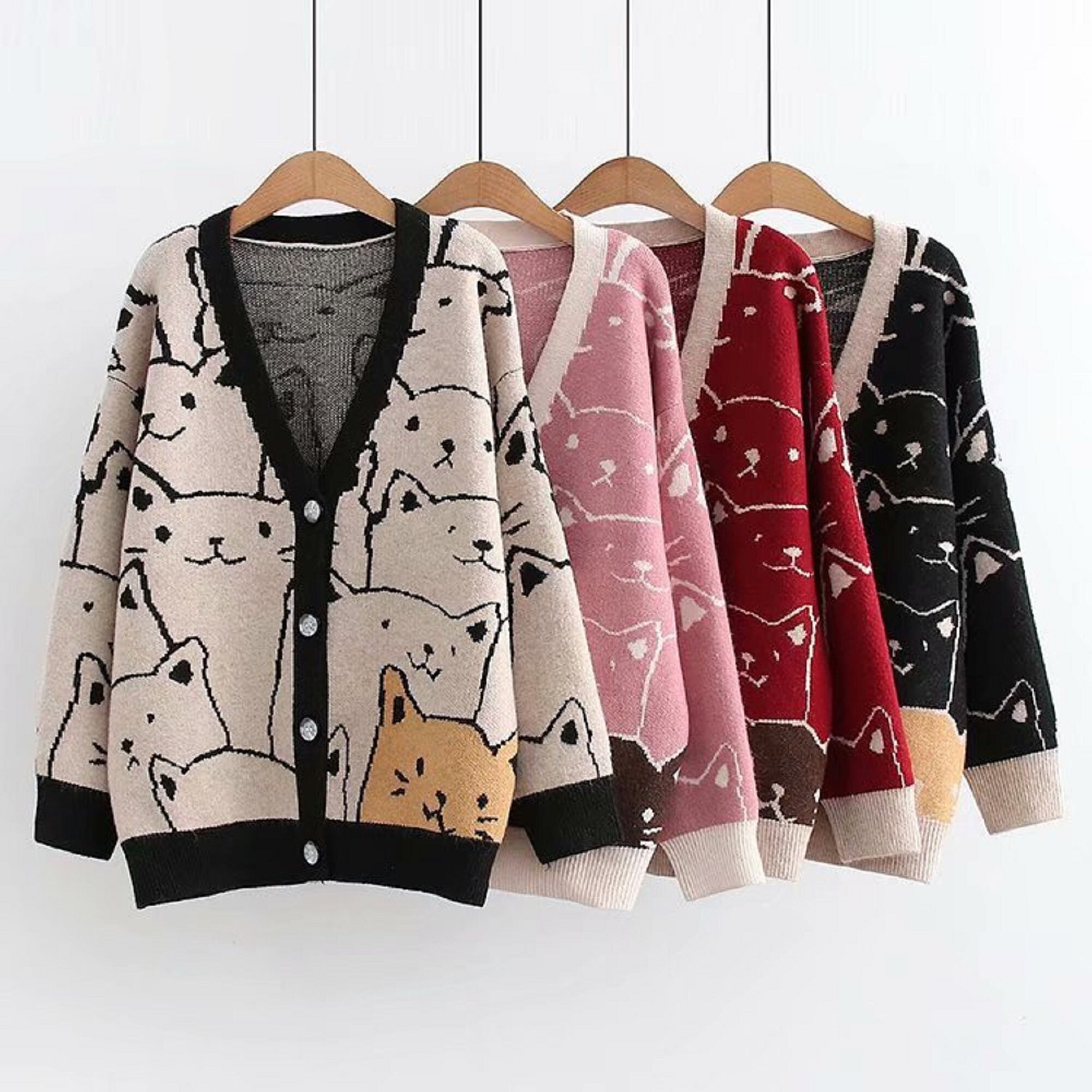 Cartoon Cardigan - Etsy