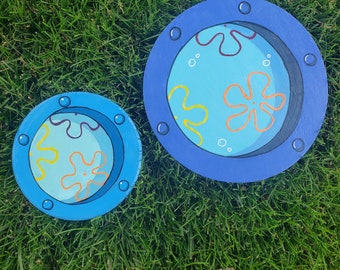 Cartoon Ocean Scene Handpainted Window