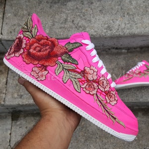 Nike air force 1 floral rose top